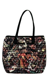 Small Quilted Tote Bag-SNQ1515/BLACK
